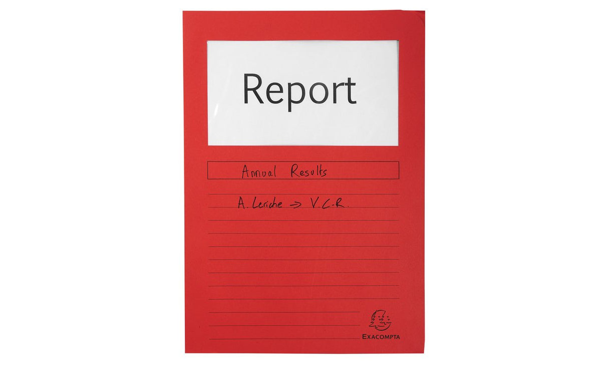 Exacompta Subcarpeta A4 Forever Con Ventana Rojo 120gr -100u-