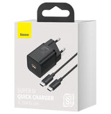 EAN 6953156206021 - Baseus TZCCSUP-L01 cargador de dispositivo móvil Smartphone Negro Corriente alterna, USB Carga rápida Int imagen 1