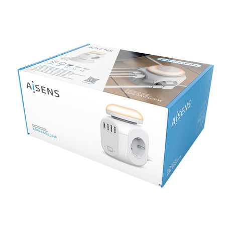 EAN 8436574709216 - AISENS ASPS-3A1CL01-W base múltiple 1,8 m 4 salidas AC Interior imagen 6