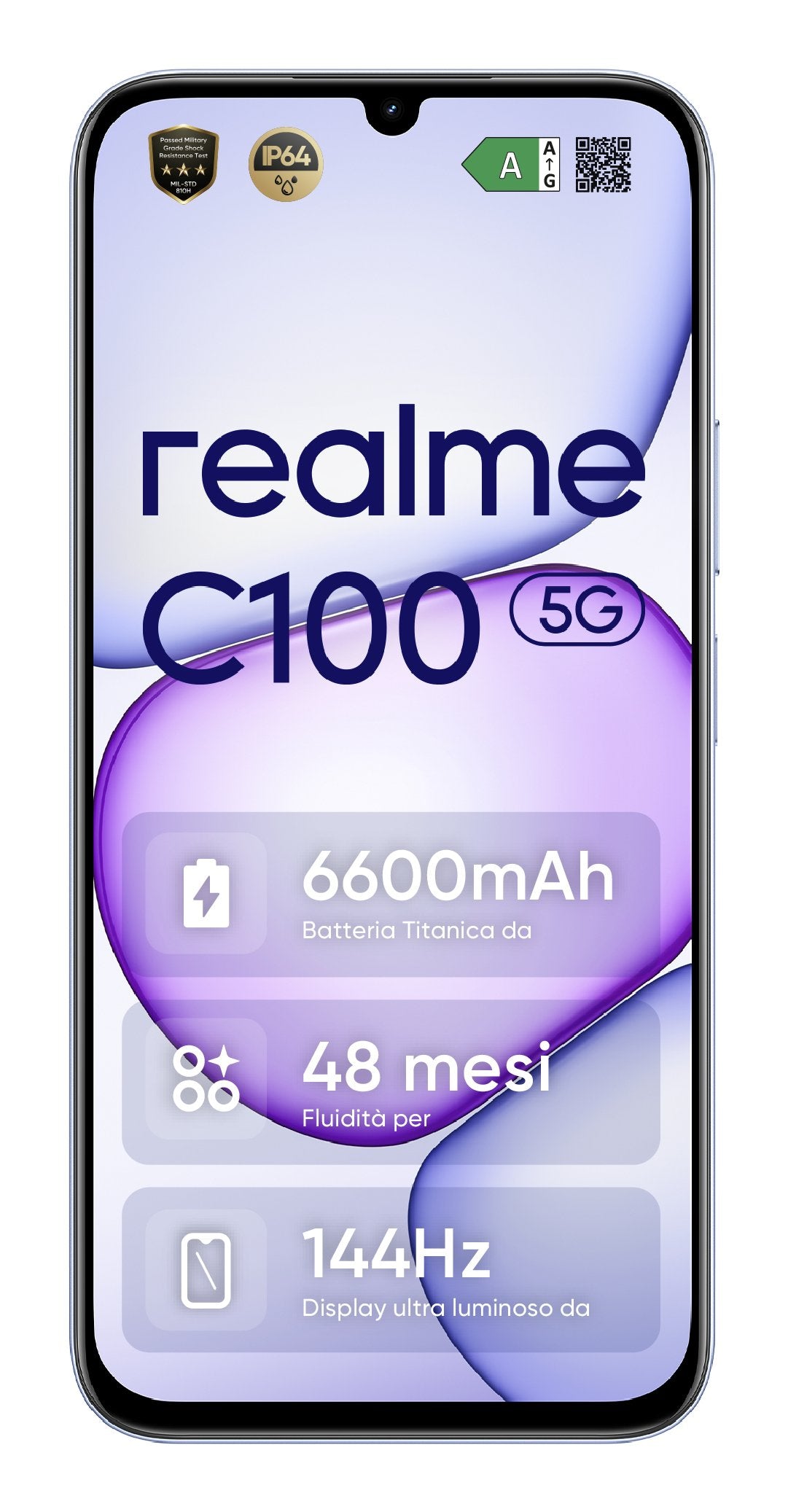Realme C100 4+128gb 6.8" Blooming Purple Ds Ita
