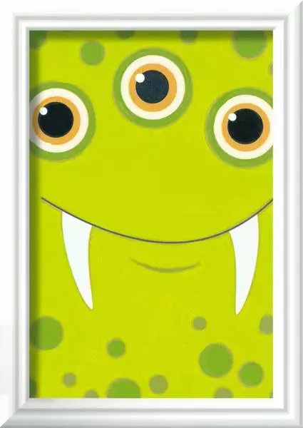 Pintura De Ravensburger Para Números - Monstruo Verde 23628