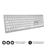 Teclado Español Pure Extended Silver Subblim Bluetooth 5.1/ Multidispositivo Hasta 3 Dispositivos