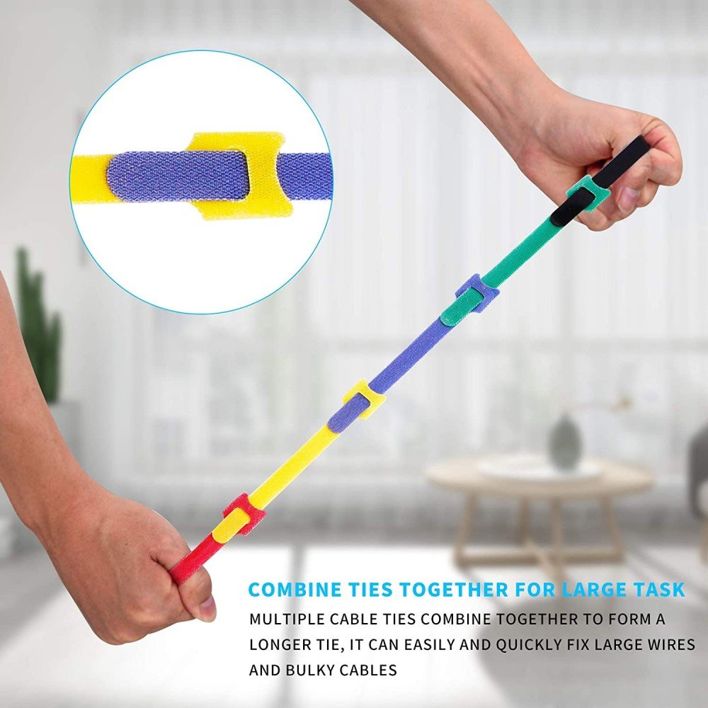 EAN 8051128109528 - Techly 109528 presilla Soporte de sujeción de cables Velcro Multicolor 10 pieza(s) imagen 5