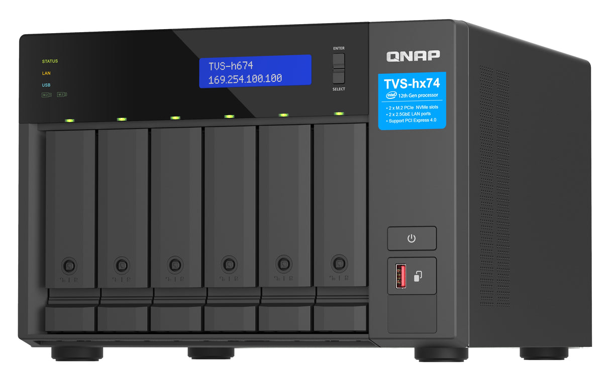 EAN 4711103082386 - QNAP TVS-H674 NAS Torre Intel® Core™ i5 i5-12400 32 GB DDR4 0 TB QuTS hero Negro imagen 6