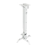 Tooq Soporte Universal De Techo Para Proyector - Inclinable Y Giratorio - Peso Max 20kg - Blanco
