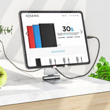 Aisens Soporte De Sobremesa Tamaño Xl Ajustable (2 Pivotes) Para Movil / Tablet - Plata