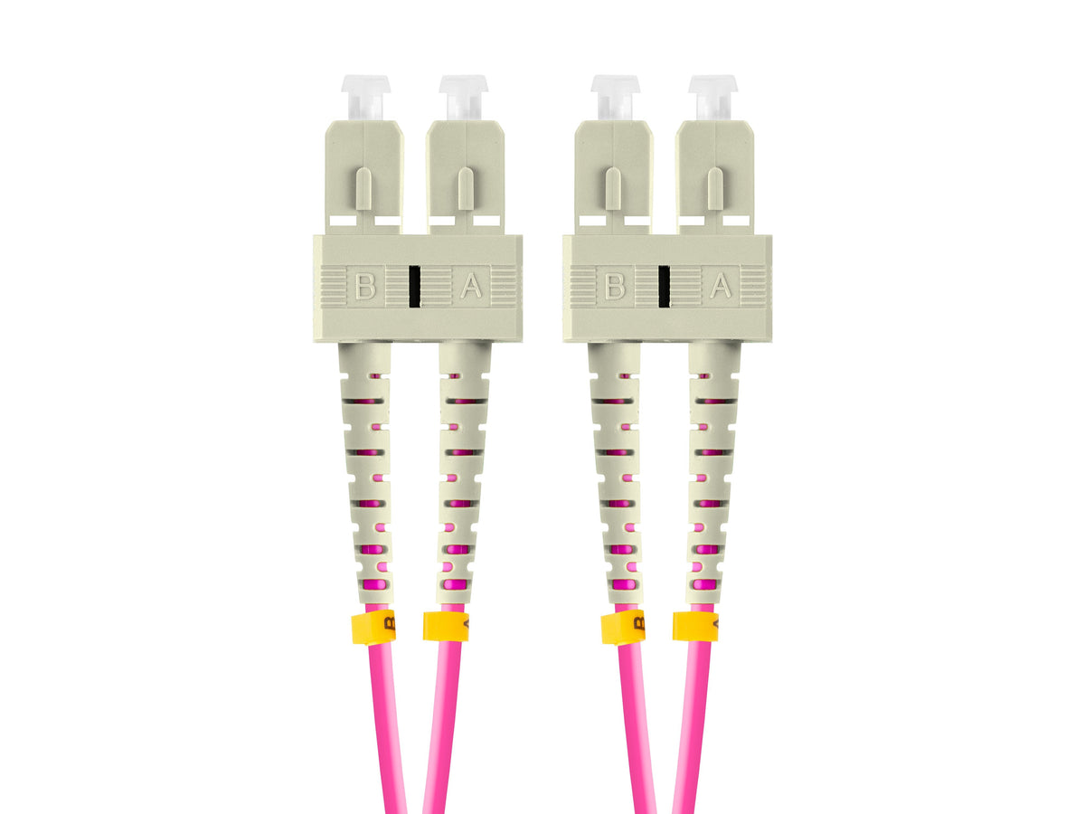 Cable Fibra Óptica 5m Lanberg Multi Sc/Upc-Sc/Upc Duplex Om4 50/125 Lszh Violeta