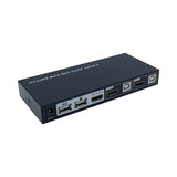 Aisens Kvm Hdmi 4k@60hz Usb 1u-2pc Con Fuente Alimentacion - Negro