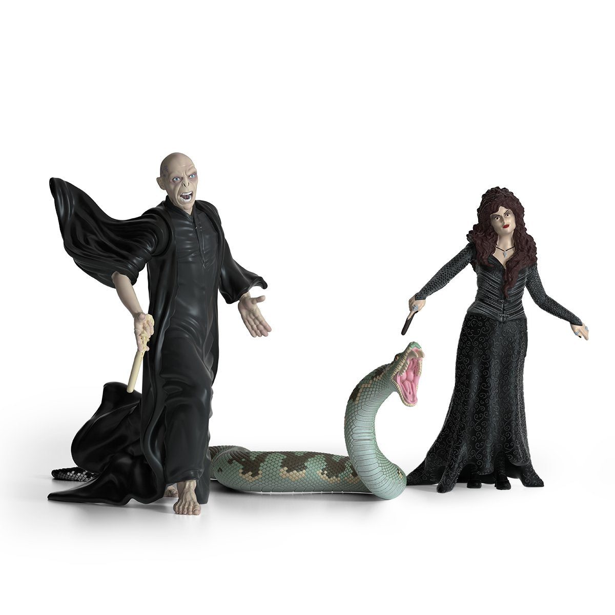 Schleich Wizarding World Lord Harry Potter - Voldemort Con Nagini Y Bellatrix, Figura De Juguete 42684