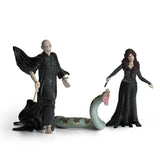 Schleich Wizarding World Lord Harry Potter - Voldemort Con Nagini Y Bellatrix, Figura De Juguete 42684