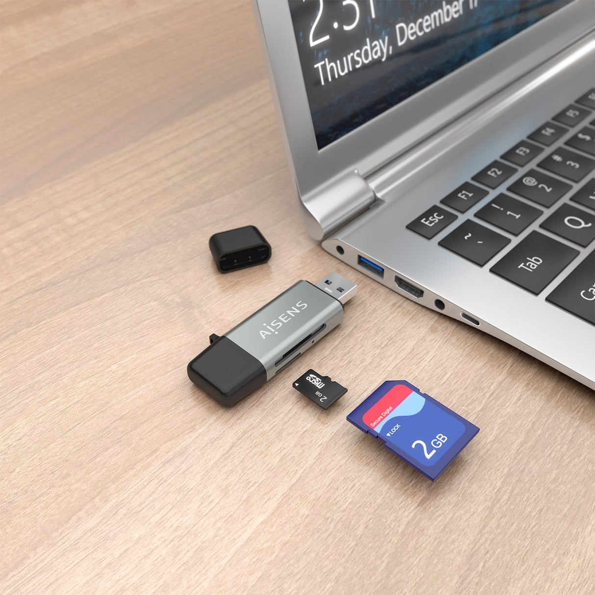 EAN 8435739903339 - AISENS ASCR-2AC11-GR lector de tarjeta USB 3.2 Gen 1 (3.1 Gen 1) Type-A/Type-C imagen 6