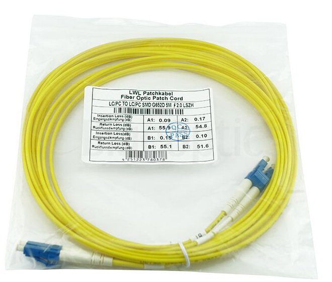Blueoptics Sfp3131bu0.5mk Cable De Fibra Optica 0,5 M Lc Os2 Amarillo