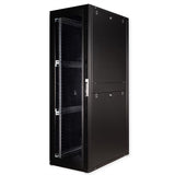 Roline 19-Zoll Serverschrank Pro 42 He, 600x1000 Bxt Schwarz Plexiglas