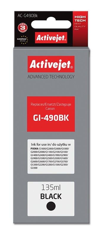 EAN 5901443110699 - Activejet AC-G490Bk cartucho de tinta 1 pieza(s) Compatible Alto rendimiento (XL) imagen 1