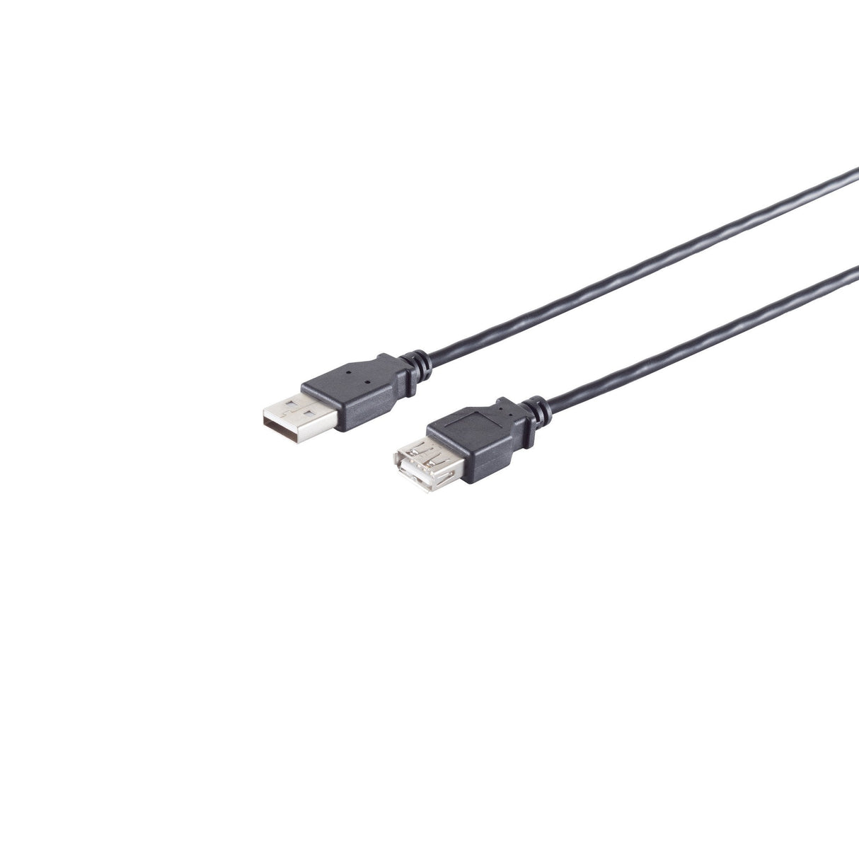 Cable Usb 2,0 A - A (M/H) 1,8m Alargo Negro