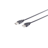 Cable Usb 2,0 A - A (M/H) 1,8m Alargo Negro