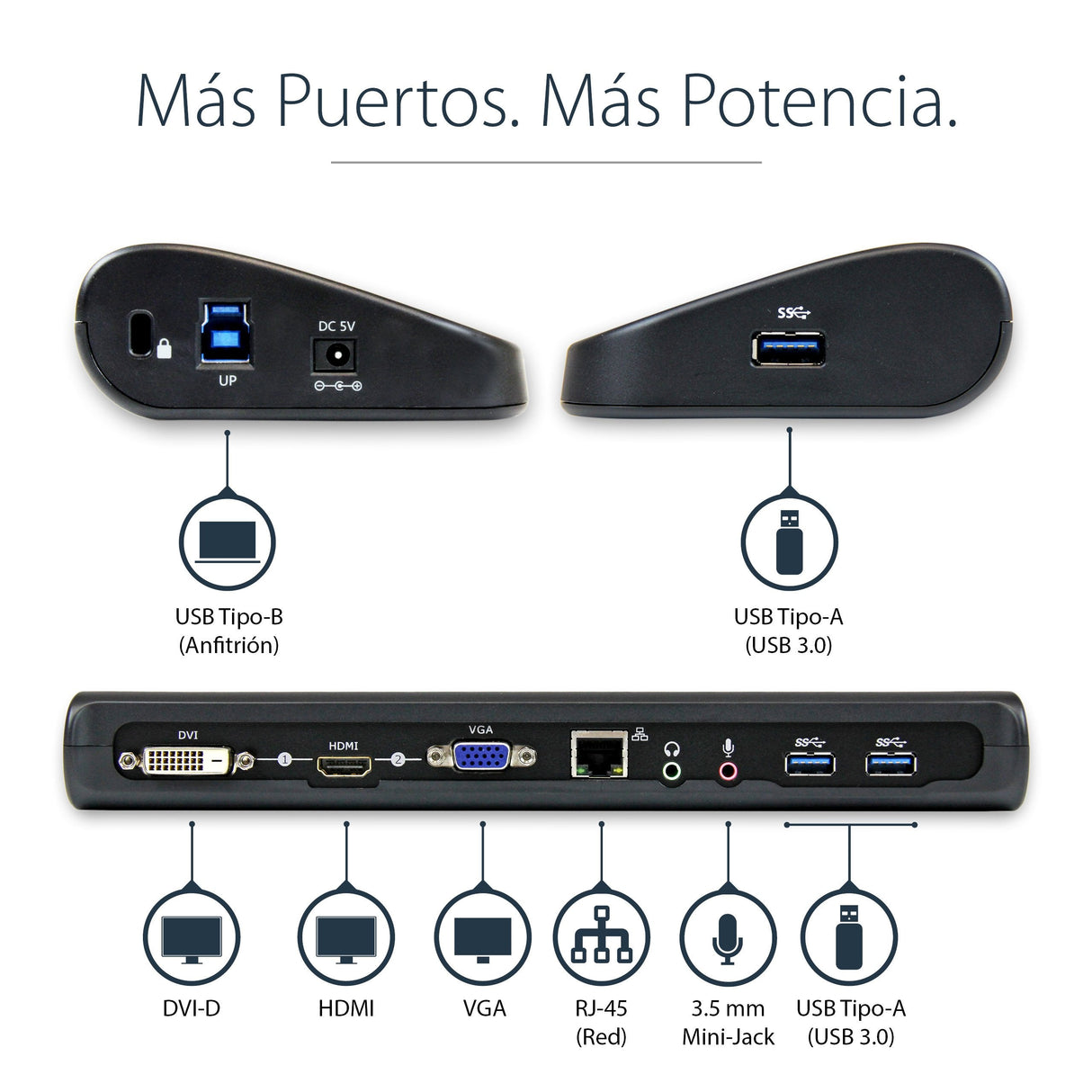 EAN 0065030851299 - StarTech.com USB3SDOCKHDV base para portátil y replicador de puertos Alámbrico USB 3.2 Gen 1 (3.1 Gen 1)  imagen 8