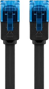 Cat 6a Flat-Patch Cable U/Utp, Black, 1 M - Copper