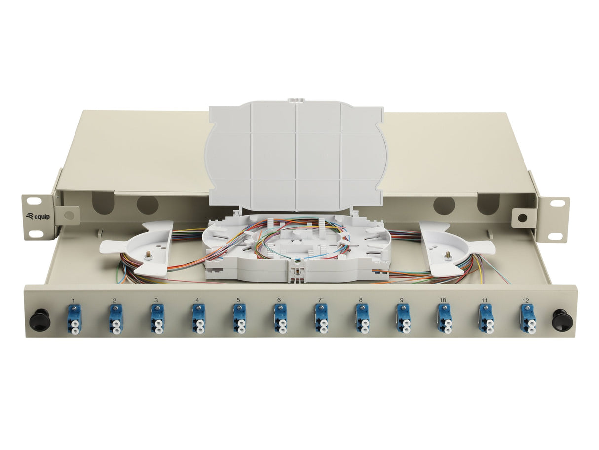 Equip Lwl-Spleisskamen 12-Port Lc-Duplex Os2 1u Komplett Gr