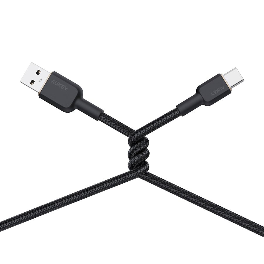 Aukey Cb-Nac1 Cable Usb-C Type-C Power Delivery Pd 60w 3a 1m Nylon Negro