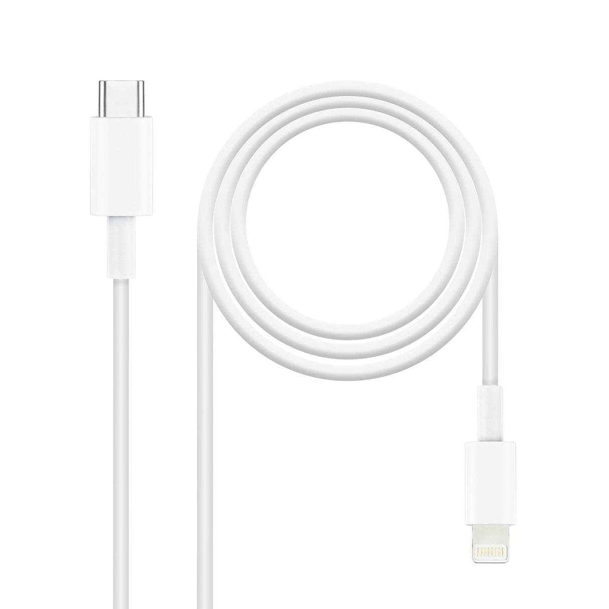 EAN 8433281010116 - TooQ 10.10.0602 cable de conector Lightning 2 m Blanco imagen 1