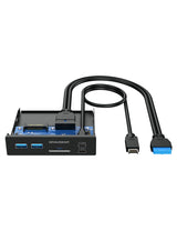Hub Usb Grisgear+Lector De Tarjetas Multi Frontal, Tipo-C Usb Al Por Menor