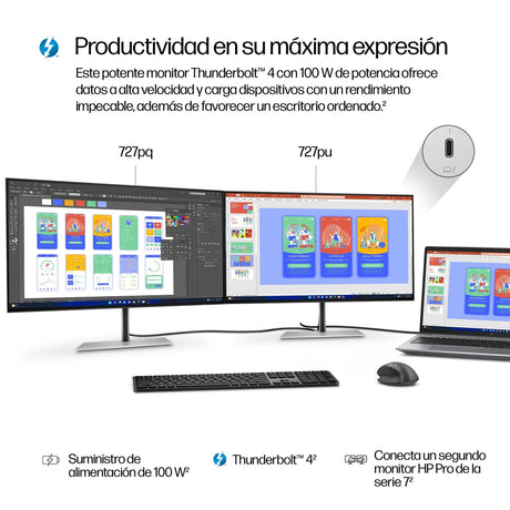 EAN 0197497764659 - HP Series 7 Pro 27 inch QHD Thunderbolt 4 Monitor - 727pu pantalla para PC 68,6 cm (27") 2560 x 1440 Pixe imagen 8