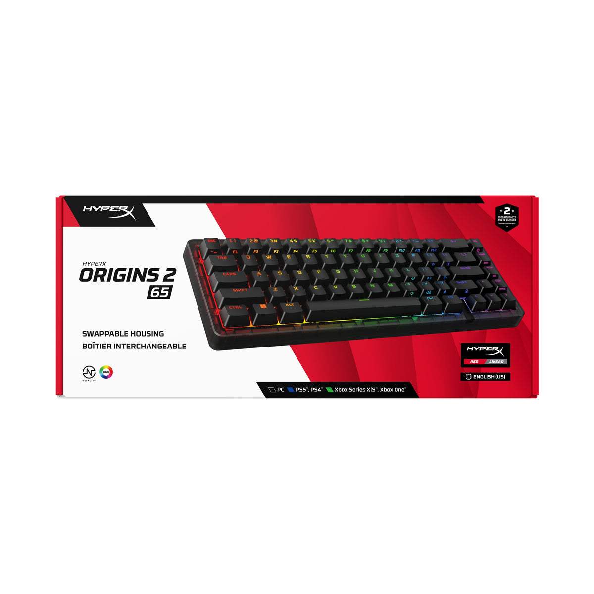 EAN 198828944610 - HyperX Origins 2 65 teclado Juego USB Negro imagen 15