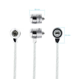 Tooq Cable De Seguridad Universal Con Llave Para Portatiles - Acero 4.5mm - Longitud 1.50m