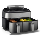 EAN 8720389047558 - Philips 5000 series NA555/00 freidora Doble 9 L Independiente 2750 W Freidora de aire caliente Plata imagen 4