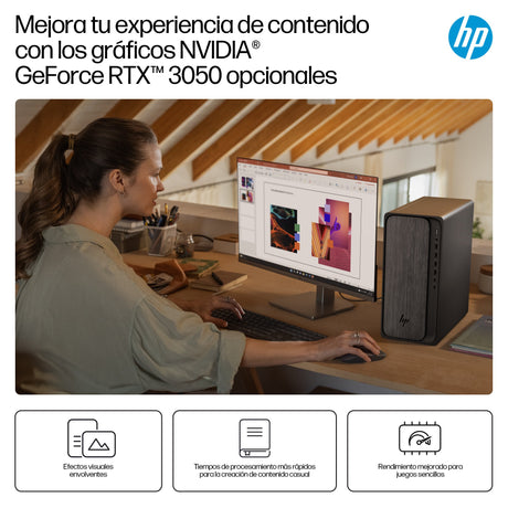 EAN 0199251181061 - HP OmniDesk Desktop M02-0014ns AMD Ryzen™ 5 8500G 16 GB DDR5-SDRAM 1 TB SSD FreeDOS Torre PC AI PC Negro, imagen 10