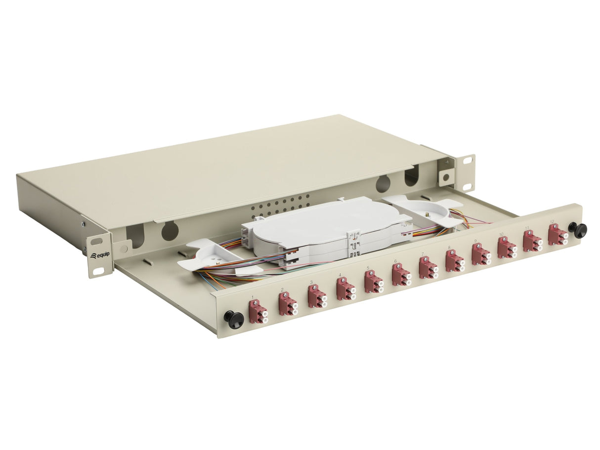 Equip Lwl-Spleisskamen 12-Port Lc-Duplex Om4 1u Komplett Gr