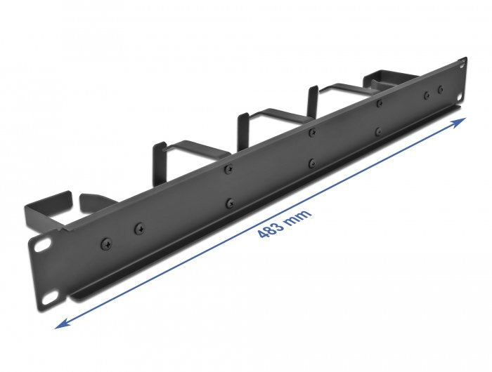 Delock 19? Cablemanagement Rangierpanel Mit 5 Metall Bügeln (2 X Horizontal, 3 X Vertikal) 1 He Schwarz