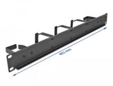 Delock 19? Cablemanagement Rangierpanel Mit 5 Metall Bügeln (2 X Horizontal, 3 X Vertikal) 1 He Schwarz