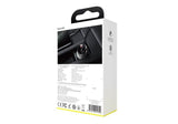 Baseus Car Charger Digital Display Dual Usb 4.8a 24w Silver (Ccbx-0s)