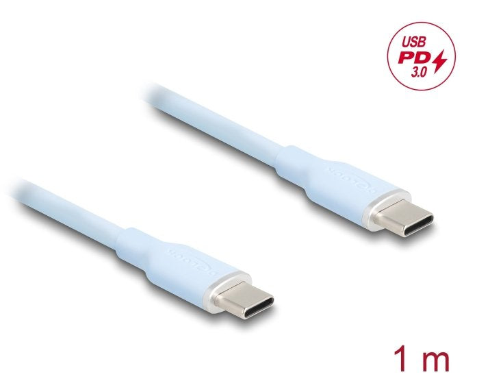 Delock Usb 2.0 Cable Usb Typ-C St > St Pd 3.0 60w 1m Blau
