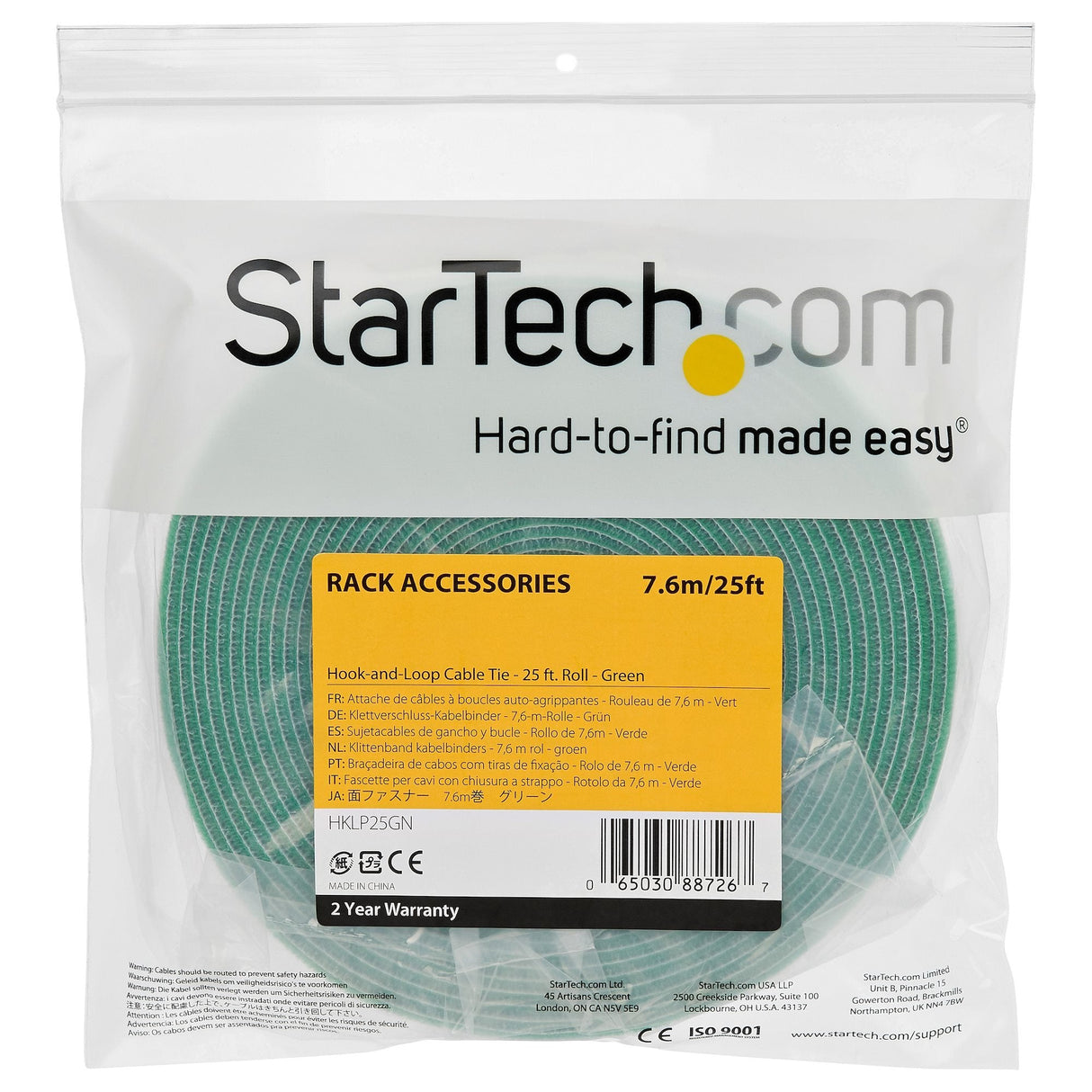 EAN 0065030887267 - StarTech.com HKLP25GN presilla Bridas adherentes para cables Nylon 1 pieza(s) imagen 4
