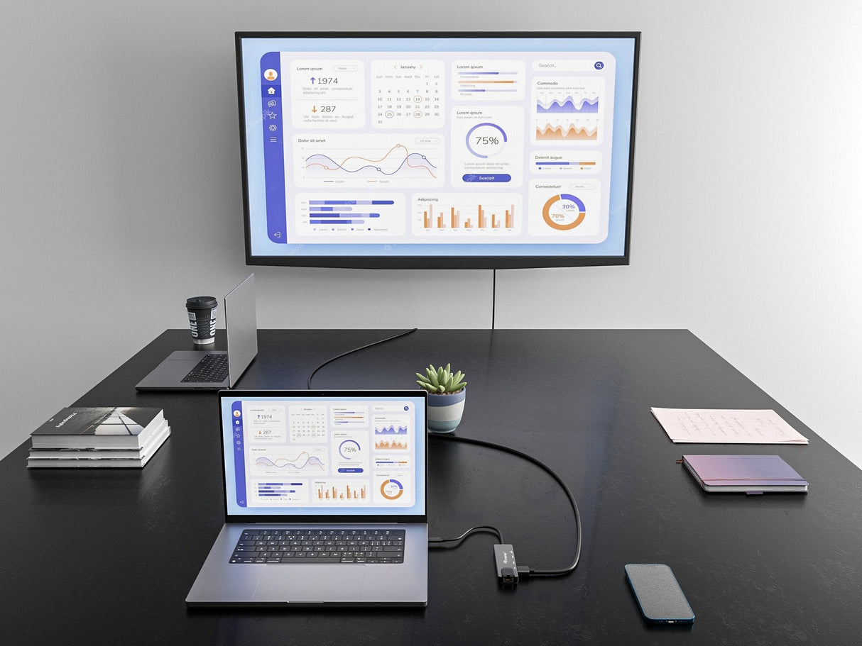 Equip Dock Usb-C->Hdmi, Gigabit Lan, 2xusb3.0, 100wpd 0,25m