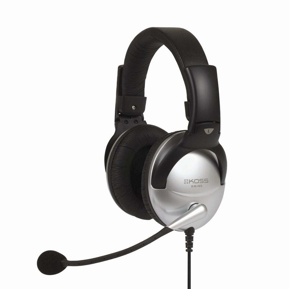 Auriculares Koss Sb45 Con Cable 3,5 Mm, Plateado/Negro