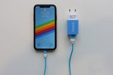 Schwaiger 230v Enchufe Usb Blanco/Azul