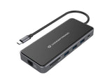 Conceptronic Adaptador Usb-C->2xhdmi,Gbe,Pd,2xusb3.0,Sd0.25 Gr