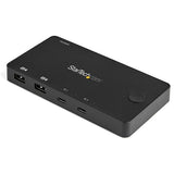 2 Port Usb C Kvm Switch - Hdmi Cpnt 4k 60hz W/ Usb Type C Cables     In