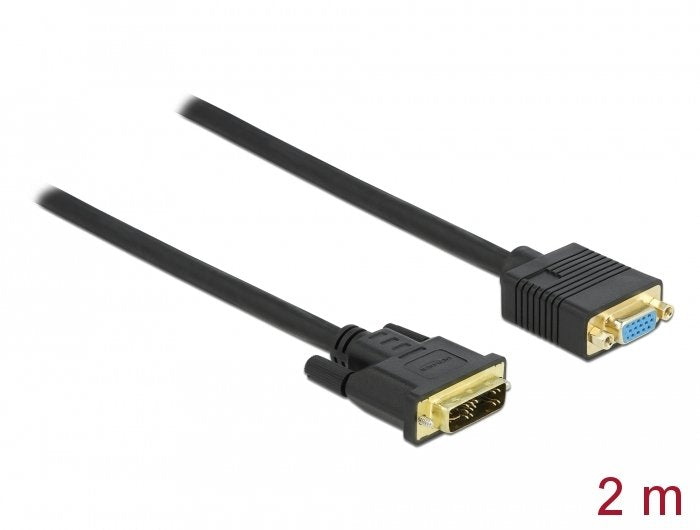 Delock Cable Dvi 12+5 Macho A Vga Hembra 2 M