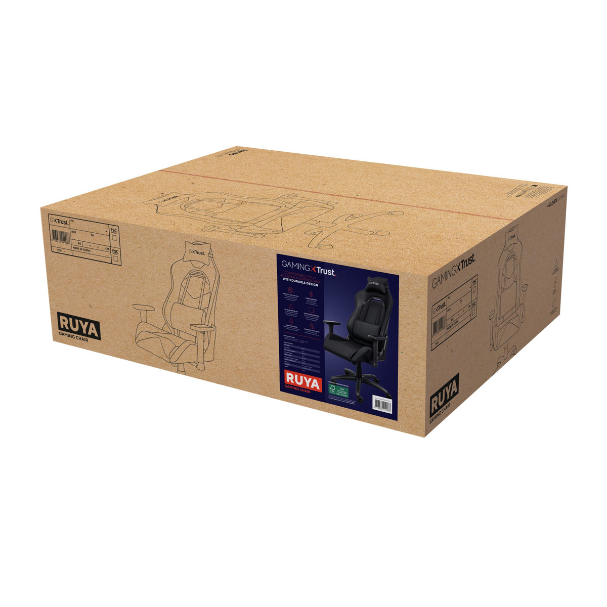 EAN 8713439249088 - Trust GXT 714 RUYA Silla para videojuegos universal Negro imagen 6