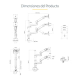 EAN 65030892537 - StarTech.com ARMDUALPIVOT soporte para monitor 81,3 cm (32") Escritorio Negro imagen 19
