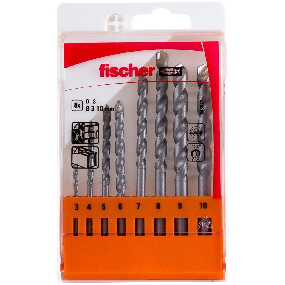 EAN 4048962301885 - Fischer 543027 broca Broca para piedra 8 pieza(s) imagen 1