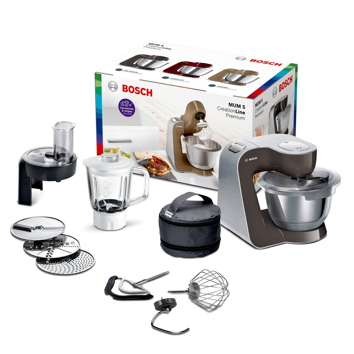 Bosch Mum58a20 Robot De Cocina 3,9 L Antracita, Plata 1000 W