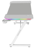 Mesa Gaming Mgd-X120 Rgb Blanco Mars Gaming 120x60/ Alfombrilla Xxl/ Soportes Externos Para Bebidas Y Auriculares/ Gestión De Cables/ Iluminación Argb Con Mando