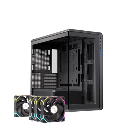 EAN 6977277368963 - Einarex EXCS-ZM-800R-B carcasa de ordenador Midi Tower Negro imagen 2