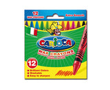 Carioca Pack De 12 Ceras Pastel - Colores Brillantes - Lavables - Cuerpo De Ø 8mm - Varios
